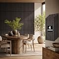 MISSDAY Wood Slat Acoustic Wall Panels, 4 Packs 47.2" x 23.6" Dark Walnut Soundproof Panel For Interior Wall Decor Noise Absorbing-3D Textured Wooden Panel Sound-Absorbing for Home, Office, Studio