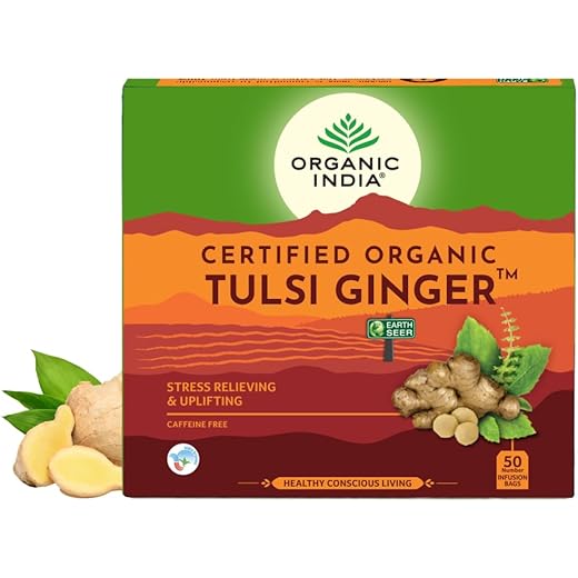 ORGANIC INDIA Tulsi Ginger 50 Teabags