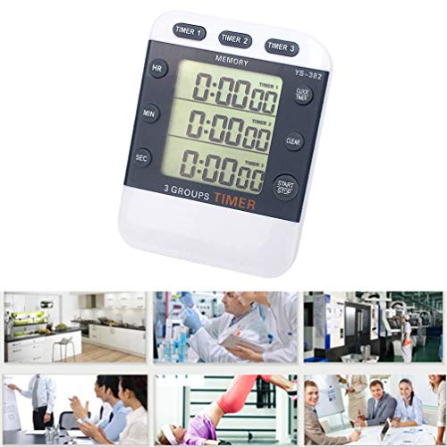 Cronômetro Esportivo Digital Besportble, Cronômetro de Cozinha, 3 Canais, Temporizador de Cozinha, V