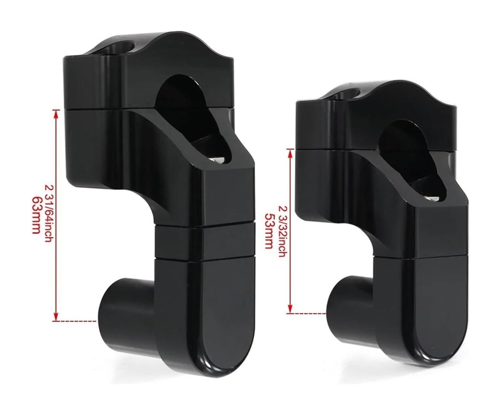 Elevadores De Manillar Giratorios De Aluminio CNC para Motocicleta Universal De 22mm Y 7/8" Elevadores De Manillar para Motocicleta Alzas Manillar Motocicleta(Negro)