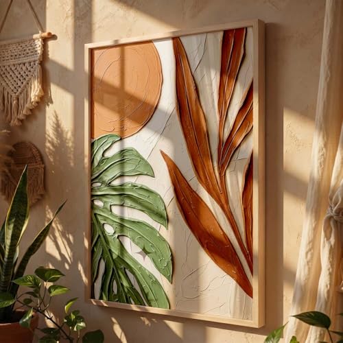 Image of kotart Aesthetic Botanical Art Home Decoration Painting | Boho Paintings With Frame For Living Room Bed Room Hotel Wall Decor Digital Reprint (19x25 inch)