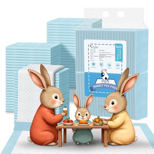 Kaninchen-Pinkel-Pads, Einweg-Windel, super saugfähige Windel, Haustier-Toiletten-/Töpfchentraining-Pads für Meerschweinchen, Igel, Hamster, Katzen und andere Kleintiere (33x45 cm), 100 Stück