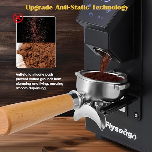 Flyseago Commercial 64mm Flat Burr Grinder