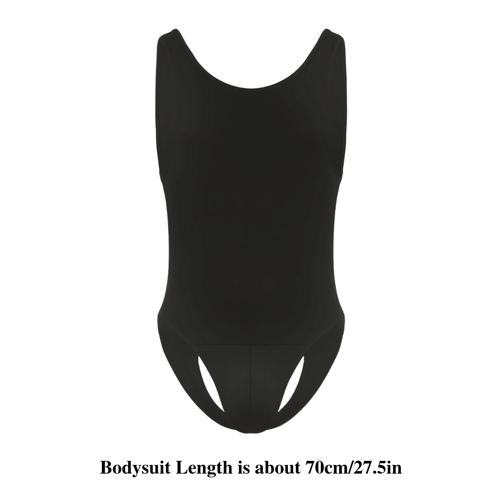 MANJIAMEI Herren Leotard Body Ärmellos Einteilig String Lingerie Jumpsuit Slip Dehnbare Tank Top Unterwäsche Hoher Schnitt Unterhemd Nachtwäsche Party Club Kostüm