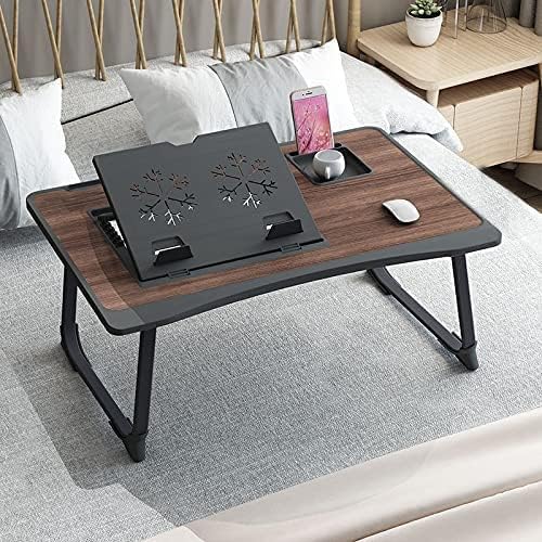 (Refurbished) GoRogueLaptop Desk for Bed, Ventilated Angle Adjustable Notebook Tabletop Stand with Cup, Mobile, Tablet Holder (Black) (B0DCZTLMQN) Amazon Price History, Amazon Price Tracker