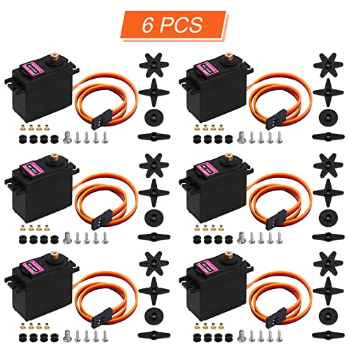 6-Pack Mg996R 55G Metal Gear Torque Digital Servo Motor For Futaba Jr Rc Helicopter Car Boat Robot #TOP6