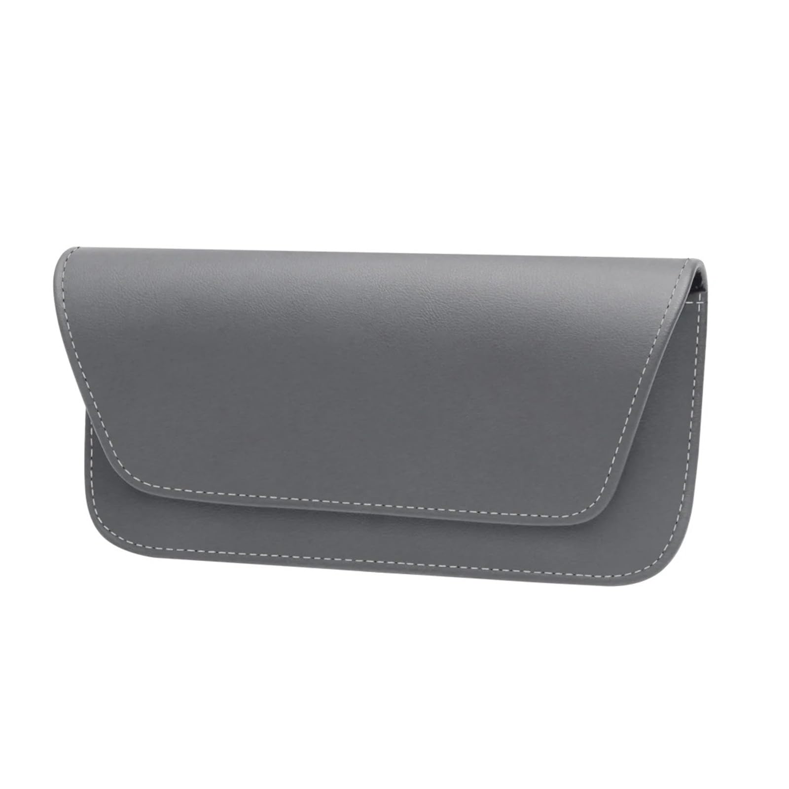 Porta Occhiali Interno Auto Clip per Occhiali da Vista con Visiera per Auto, Struttura in Vera Grana Napa Supporto Universale per Sole Antiscivolo(Gray)