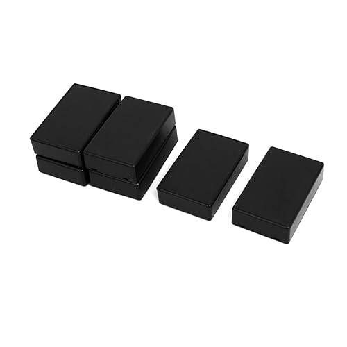 uxcell 3.150 inx1.969 inx0.787 in a prueba de polvo IP65 caja de conexiones recinto eléctrico proyecto negro 6PCS