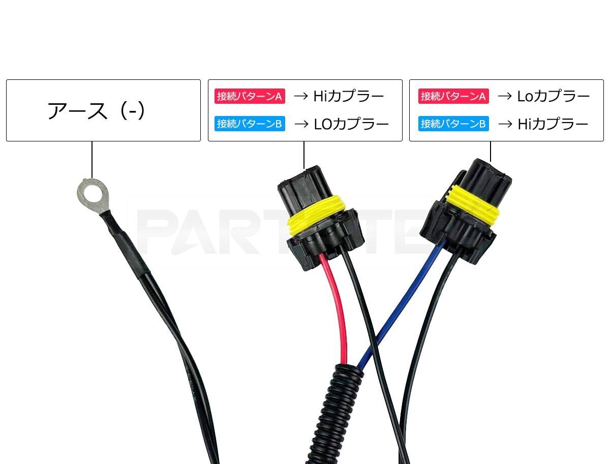 Amazon.co.jp: MOTOR POWER ヘッドライト 変換ハーネス H4 2灯式
