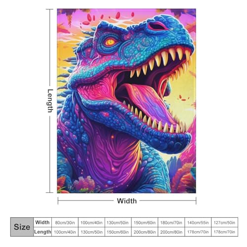Couverture dinosaure douillette et moelleuse en flanelle haut de gamme 150x200cm - 6