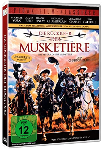 Die Rückkehr der Musketiere (Uncut Fassung) Der Legendäre Abenteuerfilm mit Starbesetzung nach dem Roman von Alexandre Dumas (OT: The Return of the Musketeers) für 10,00 EUR (-26%) statt 13,49 EUR bei amazon.de Bild: Die Rückkehr der Musketiere (Uncut Fassung) Der Legendäre Abenteuerfilm mit Starbesetzung nach dem Roman von Alexandre Dumas (OT: The Return of the Musketeers) für 10,00 EUR (-26%) statt 13,49 EUR bei amazon.de