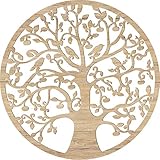  Lebensbaum Holz Ø 39/49 cm - hochwertiges Wandbild - edle Dekoration für Wand - Baum des Lebens - ideale Geschenkidee