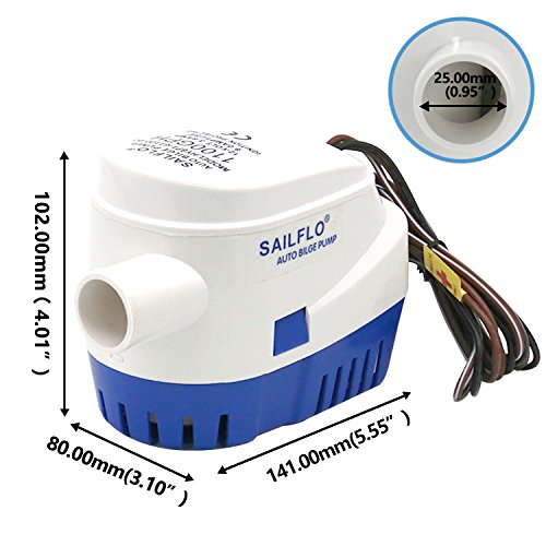 YopoToys Automatic Boat Bilge Pump 12v 1100gph Auto Water Pressure Pumps for Boats with Float Switch