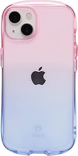 iFace Look in Clear Lolly iPhone 13 ケース (ピーチ/サファイア) 【アイフォン13 tpu カバー 透明 耐衝撃 米国MIL規格取得 ストラップホール付き】