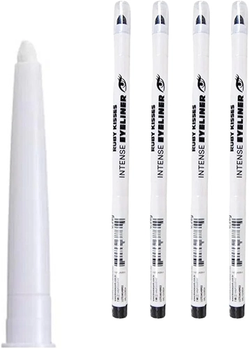 Kit 4 Lápis De Olho Retrátil Branco Ruby Kisses Marcação