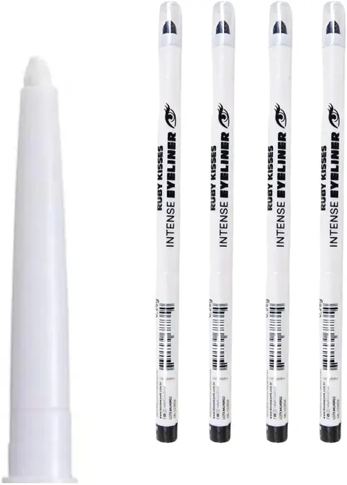 Kit 4 Lápis De Olho Retrátil Branco Ruby Kisses Marcação