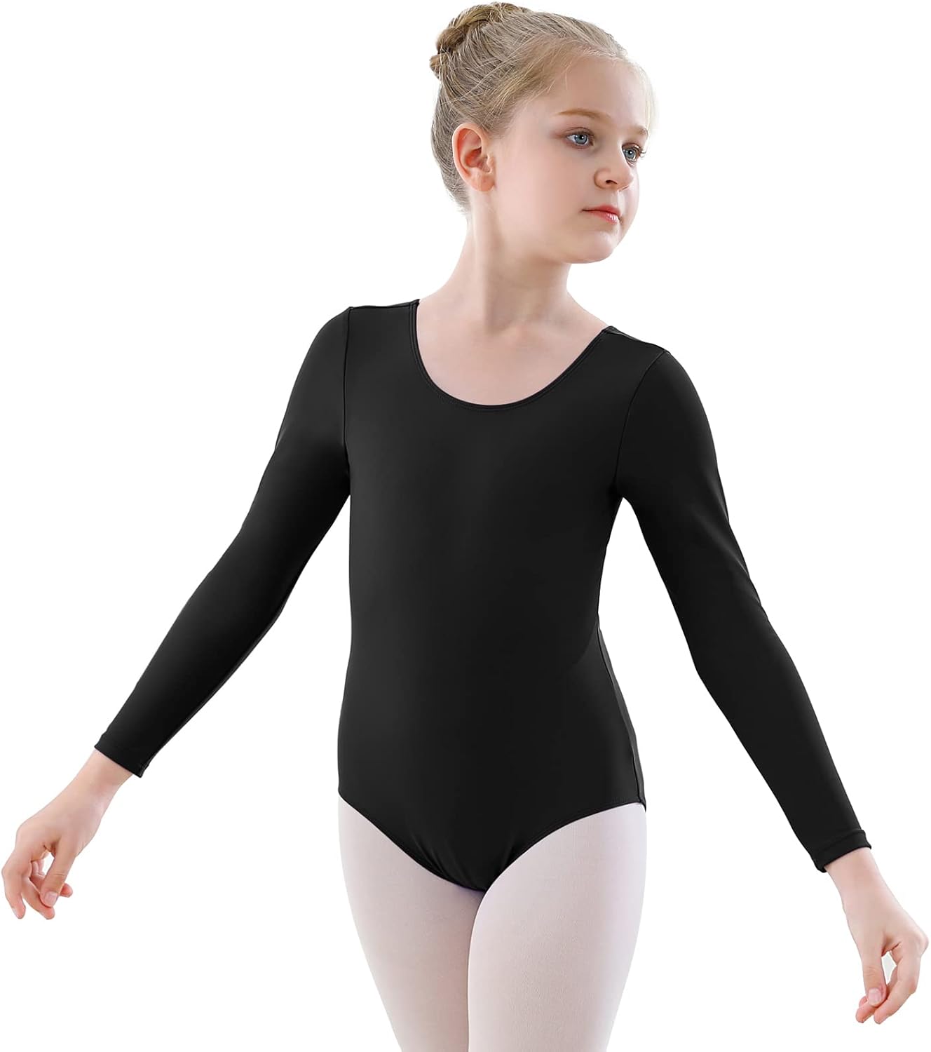YgneeDom Girls Long Sleeve Leotard Kids Bodysuit for Dance Gymnastics Costume 3-12 Years