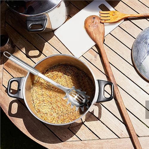 Cuchara para espaguetis de acero inoxidable premium resistente al calor 4