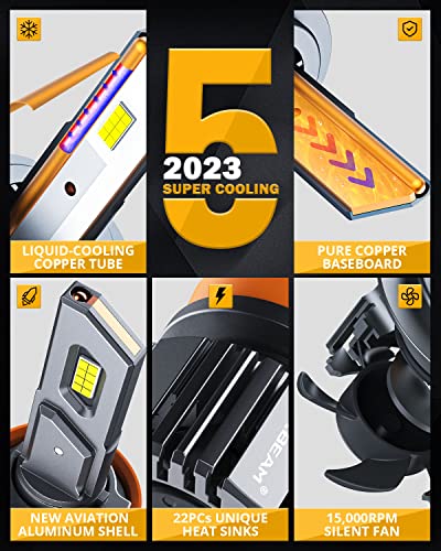 Auxbeam 2023 F15 Series H11/H8/H9 Led Bulbs + Dual Series 3157/3057/3155/3457/4157 Switchback Led Bulbs #TOP1