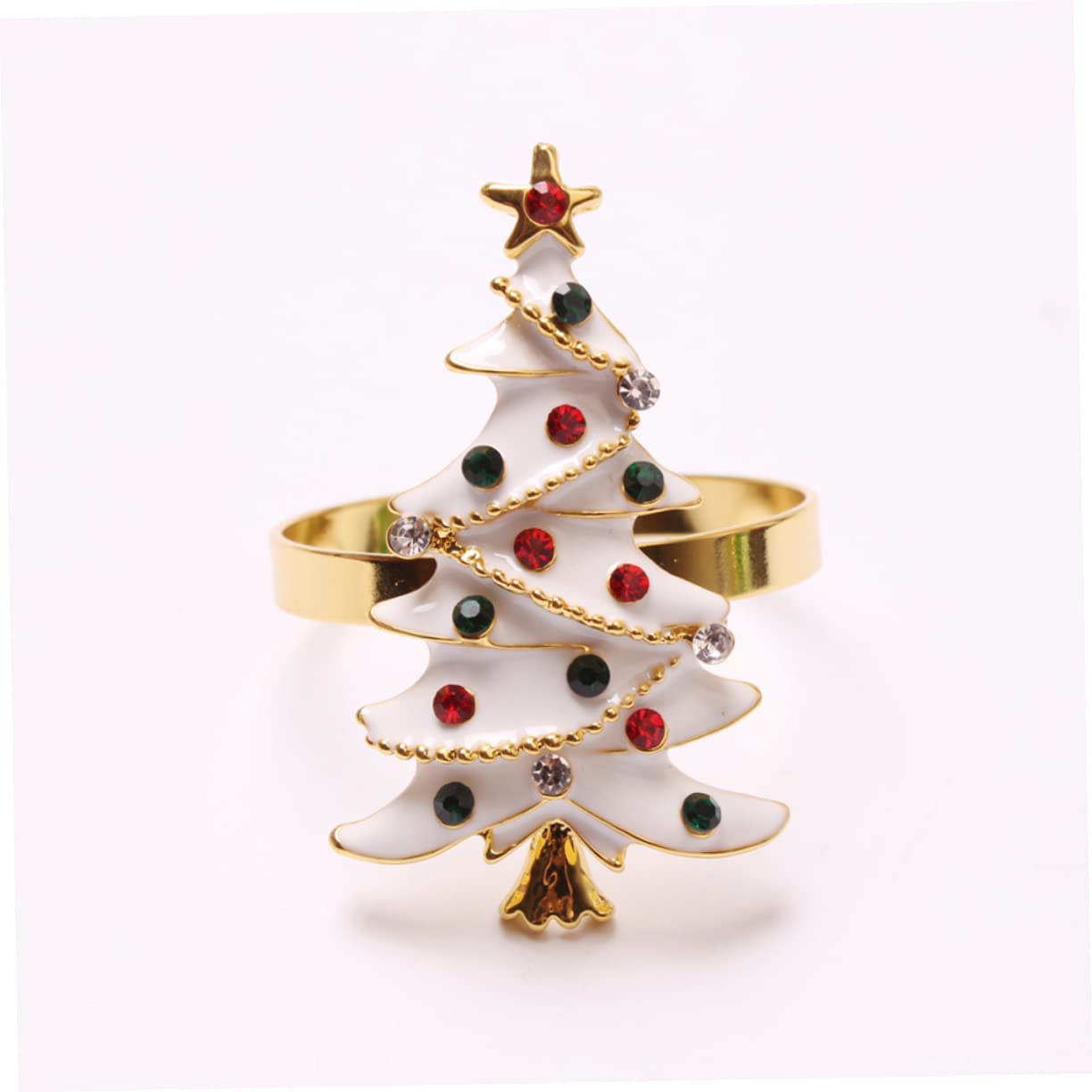 TOPBATHY 20 Pz Portatovaglioli Natalizi Decorazioni Per La Tavola Della Festa Di Natale Decorazioni Per Tovaglioli Per Feste Di Natale Arredamento Tovagliolo Bianca Forniture Di Zinco