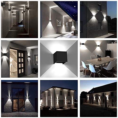 Applique murale LED extérieur intérieur 12W angle réglable 6000K - 7