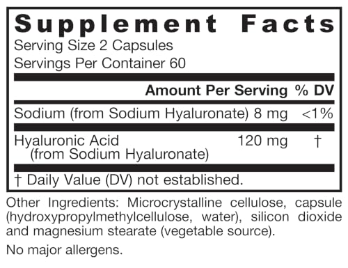Jarrow Hyaluronic Acid 120 mg, Dietary Supplement, 120 Capsules - image 9