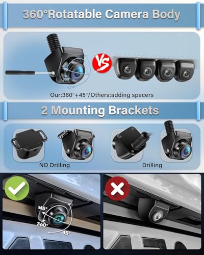 Image of AHD 1080P Backup Camera w Switch Button 4 Signal Support 170 Wide Angle