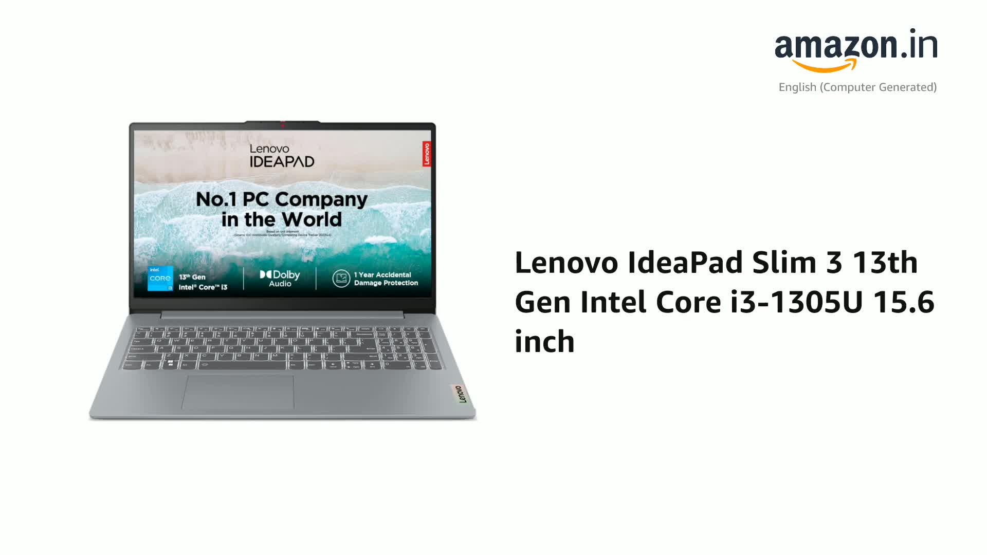 Lenovo IdeaPad Slim 3, Intel Core i3-1305U, 13th Gen, 8GB RAM