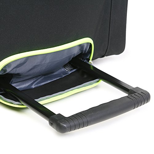 Fila 7-Pocket Large Rolling Duffel Bag, Grey/Neon Lime, One Size