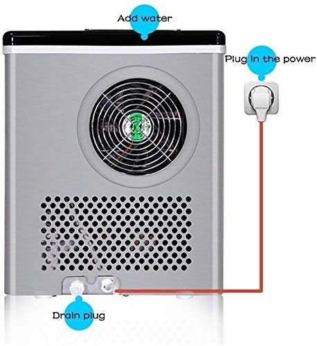 Máquina portátil para hacer cubos de hielo 120W acero inox miniatura 3