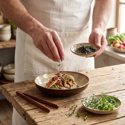 Image of Ceramic Dinnerware (16 pcs) Serve 4 people, Plates and Bowls Sets,Handmade Reactive Glaze Dishes Set, Chip Resistant and Scratch Resistant, for Oven & Dishwasher & Microwave Safe