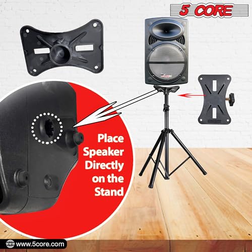 5 Core Speaker Stand Tripod Floor Adjustable Up To 48 Inch Dj Studio Monitor Stands Pole Mount thumb #5