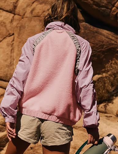 APAFES Womens Fleece Jacket Zip Up Long Sleeve Patchwork Fall Winter Sherpa Coats Activewear4