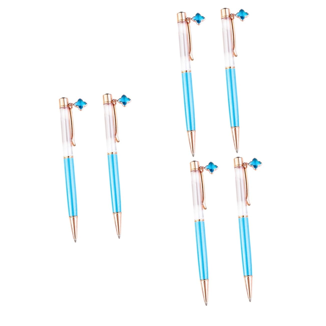 Ciieeo6 Pcs ballpoint pen huverbordes for kids kiddikap scribbles children scapbook Cartoon Pattern Pen Student Stationery Sign Pen Ball Pen four leaf advertising pen office Metal