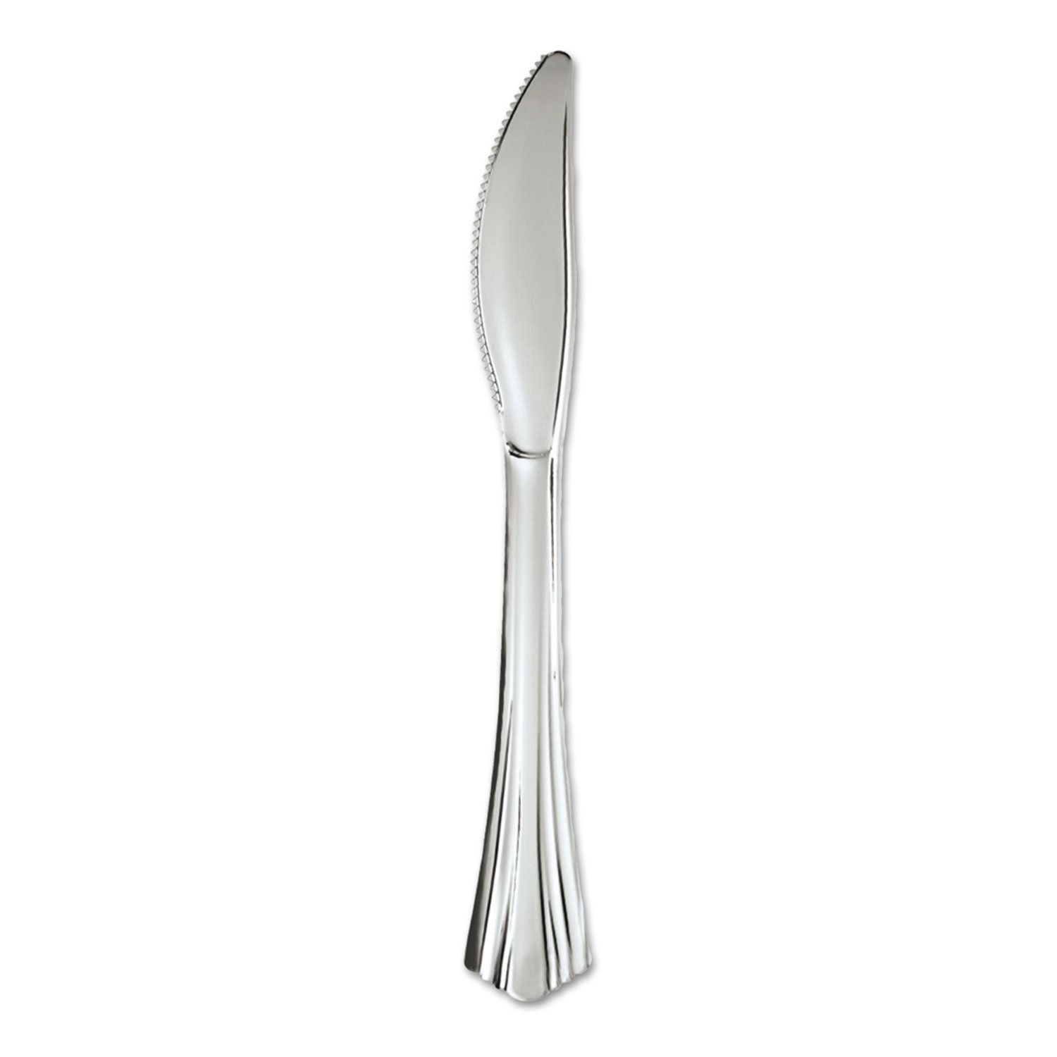 Heavyweight Plastic Knives, Silver, 7 1/2