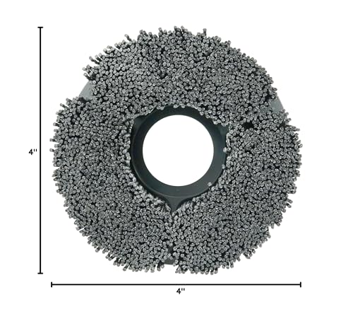 Image of Weiler 86114 4 inch Burr-Rx Maximum Density Shell-Mill Holder Disc Brush, .055 /80CG Crimped Fill, Made in The USA