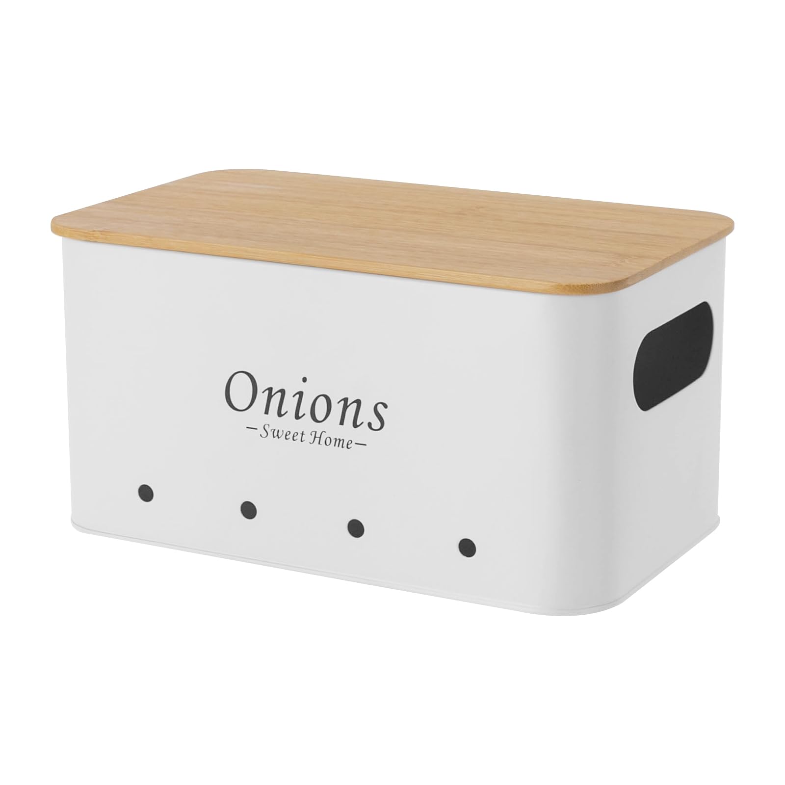 Juego de contenedores de 3 piezas, apilable, con asas ventiladas, recipiente de almacenamiento para organizar cebollas, patatas y ajos en la cámara de almacenamiento de cocina