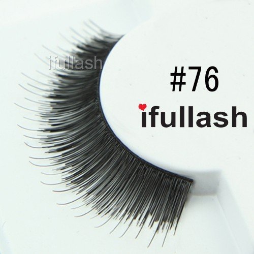 #76, 6 Pairs ifullash 100% Human Hair Eyelashes