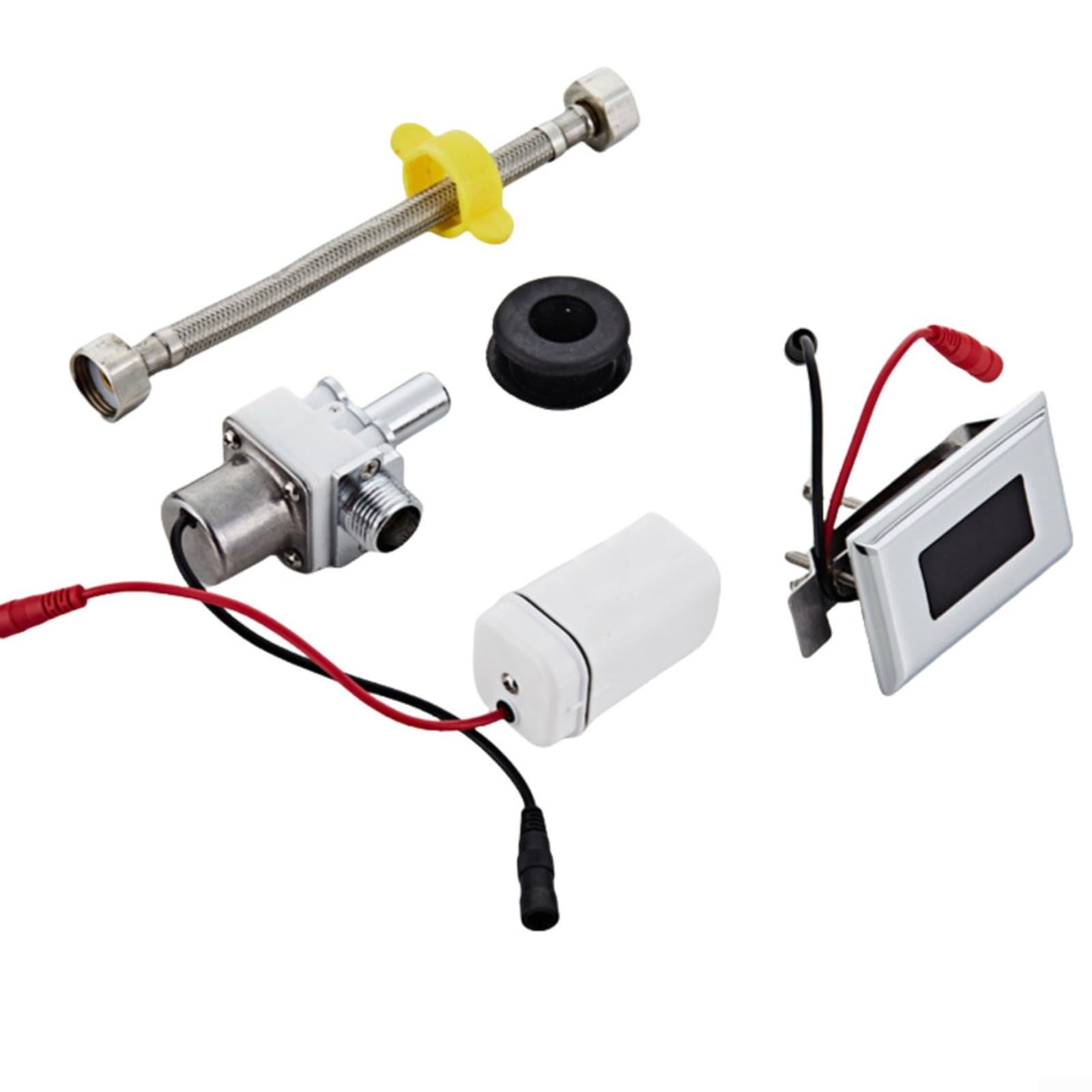 Kit de chasse d'eau infrarouge pour toilettes - Valve de chasse d'eau CC à piles - Capteur intelligent d'économie d'eau - Système de chasse d'eau automatique (A)