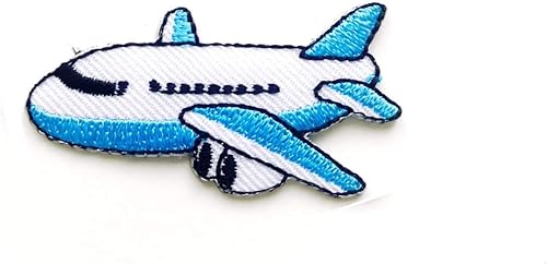 Miniatura 4 de TH Juego de 2 minúsculos. Mini avión volador de dibujos animados de transporte de dibujos animados lindo logotipo 1 parches coser hierro en apliques