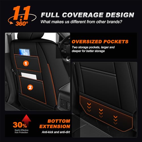 Image of AOMSAZTO Custom Seat Covers for Toyota 4runner: 7 Seats 2011 2012 2013 2014 2015 2016 2017 2018 2019 2020 2021 2022 2023 2024 Leather Car Seats Cover Full Set Black for 4 Runner 7 Seaters