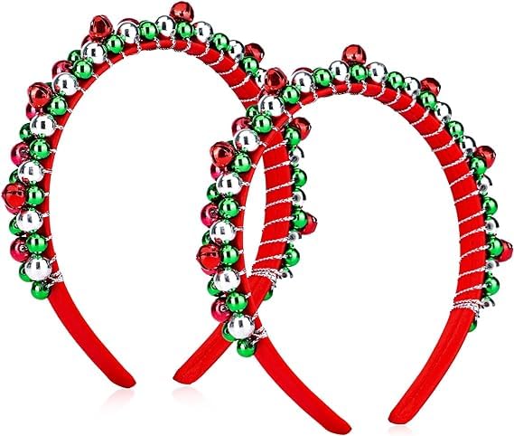 Cerchietti Natale Corna Di Renna - 2 Pezzi Con Fermagli, Accessorio Festivo Per Adulti E Bambini
