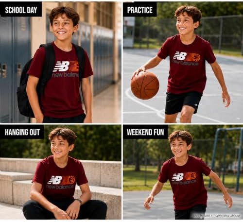 New Balance Boys TShirt, Athletic Crew Neck Short Sleeve Workout Tee — view 2