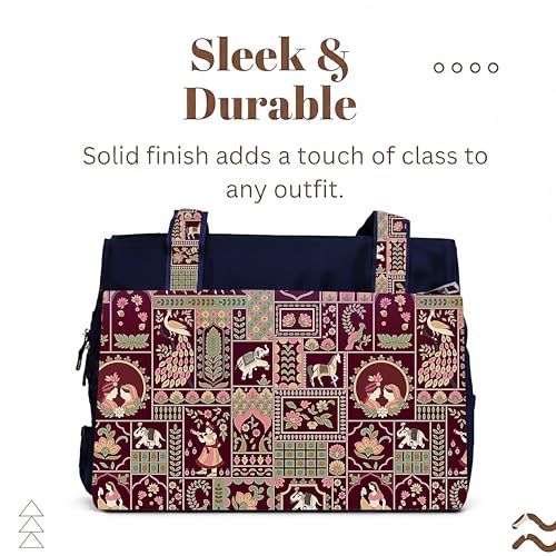 Image of Printed Handbag for Women | Office Bag | Stylish Bag for Office Use | Nylon Large Shoulder Bag 20 Liter | Stylish Tote for Office Use | Purse for Women | Vegan Handbag | Daily & Travel Use