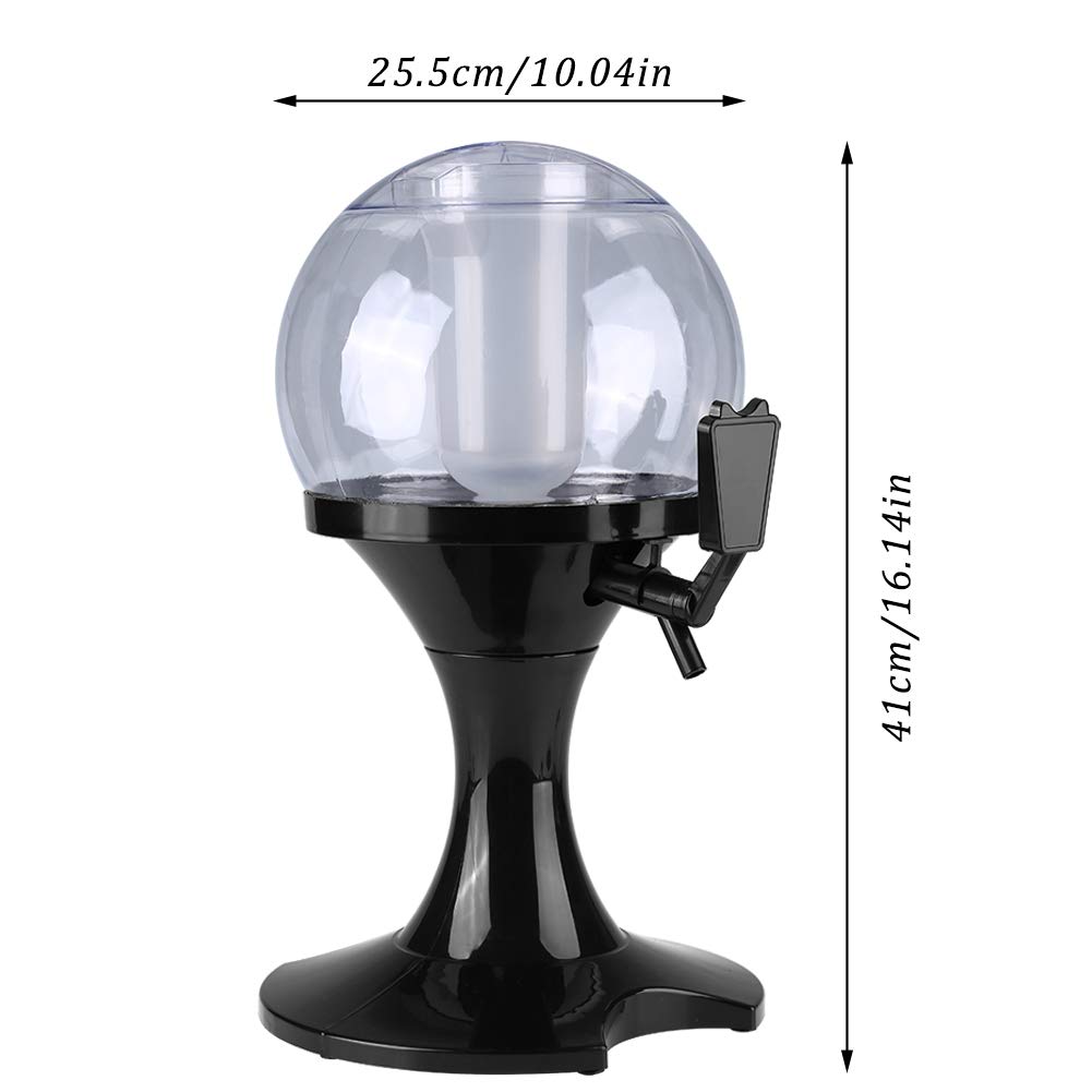 Vbestlife, Vertedor de zumo/cerveza/aceite/cócteles/ponches, dispensador de bebidas frías de 3,5 l, contenedor de máquina de zumo para barbacoa/fiesta/bar/negro