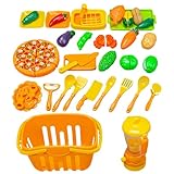 Set de Jeu de Découpe Interactif : Avec sa variété d'aliments à découper, cet ensemble d'aliments jouets sert d'outil éducatif pour l'apprentissage des aliments. Il renforce les habiletés de motricité fine lors d'activités pratiques comme simuler les tâches d'un chef cuisinier ou des étalages de supermarché factices.