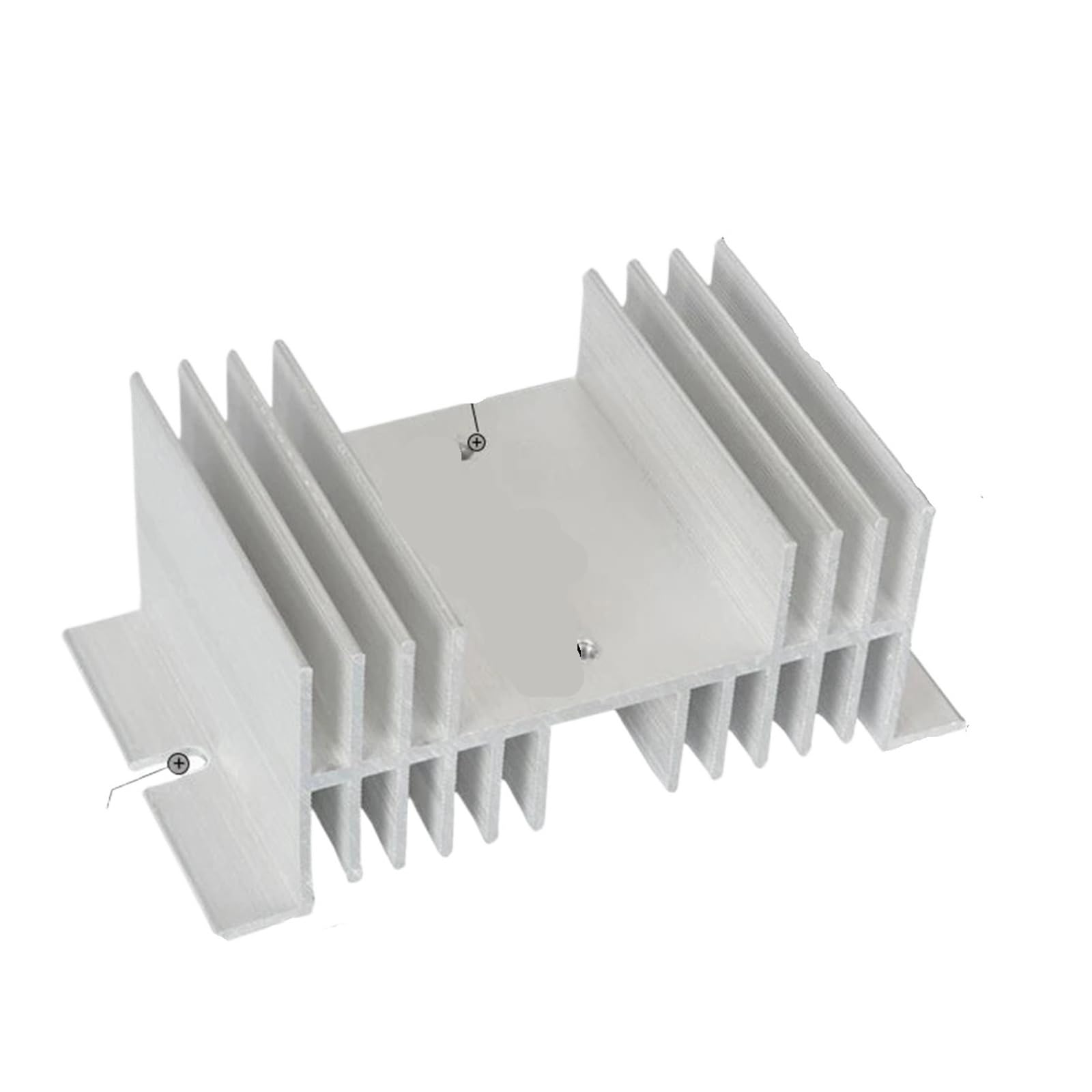 Radiateur de dissipation thermique SSR 40-100A avec plaque de base pour montage sur rail