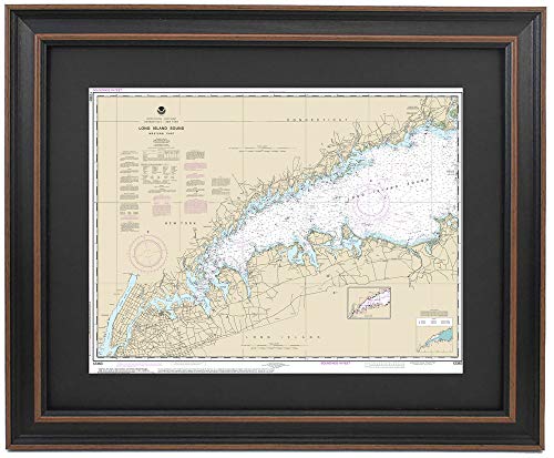 Framed Nautical Map 12363 : Long Island Sound, NY; Western Part- Standard Size. Handmade in USA