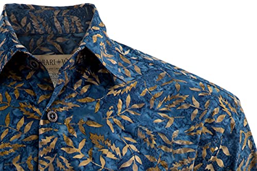 Floating Leaves Tropical Cotton Batik Shirt3