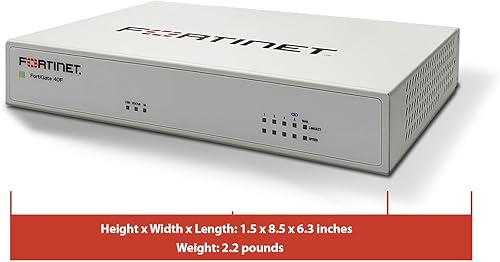 Miniatura 3 de Fortinet FortiGate FG-40F - Dispositivo de seguridad de red y cortafuegos - 5 puertos - 101001000Base-T - Gigabit Ethernet - 5 x RJ-45 - Montaje en